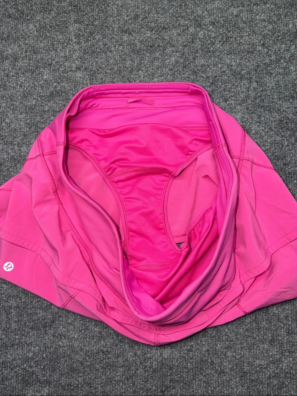 Lululemon Speed Up Shorts in the bright Sonic Pink colorway